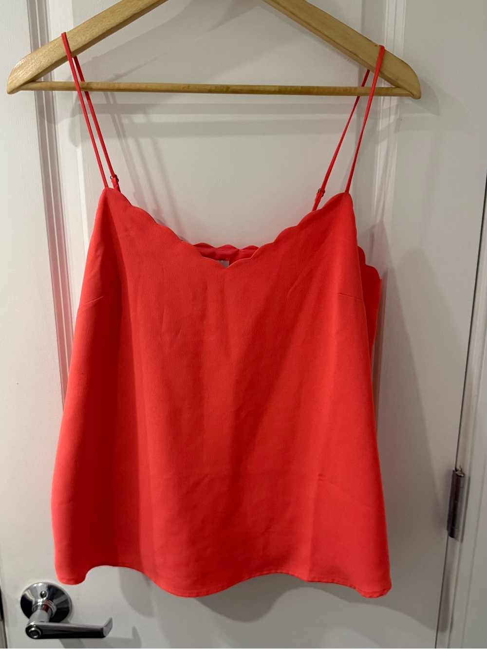 J. Crew Coral Red Spaghetti Strap Camisole